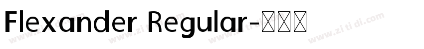 Flexander Regular字体转换